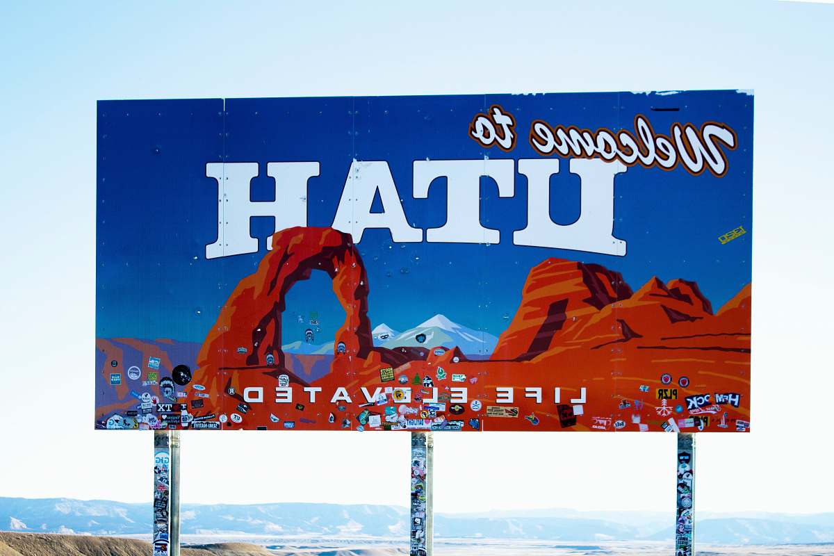 billboard Welcome to Utah signage utah